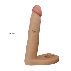 LoveToy Double gode Cockring - 14 x 2.8 cm Flesh